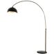 Luna Bella 92 inch 9 watt Weathered Brass and Black Arc Floor Lamp Portable Light