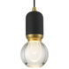 Mixed Up LED 4 inch Sand Coal And Mountain Gold Pendant Ceiling Light