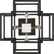 Titania 4 Light 14 inch Black and Chrome Semi Flush Mount Ceiling Light in 5.25
