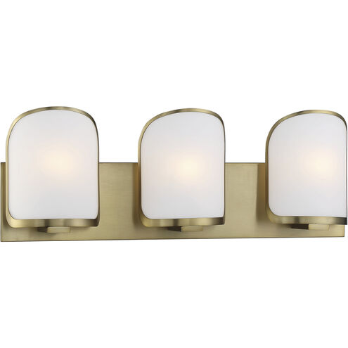 Bishop Crossing 3 Light 25 inch Soft Brass Bath Light Wall Light