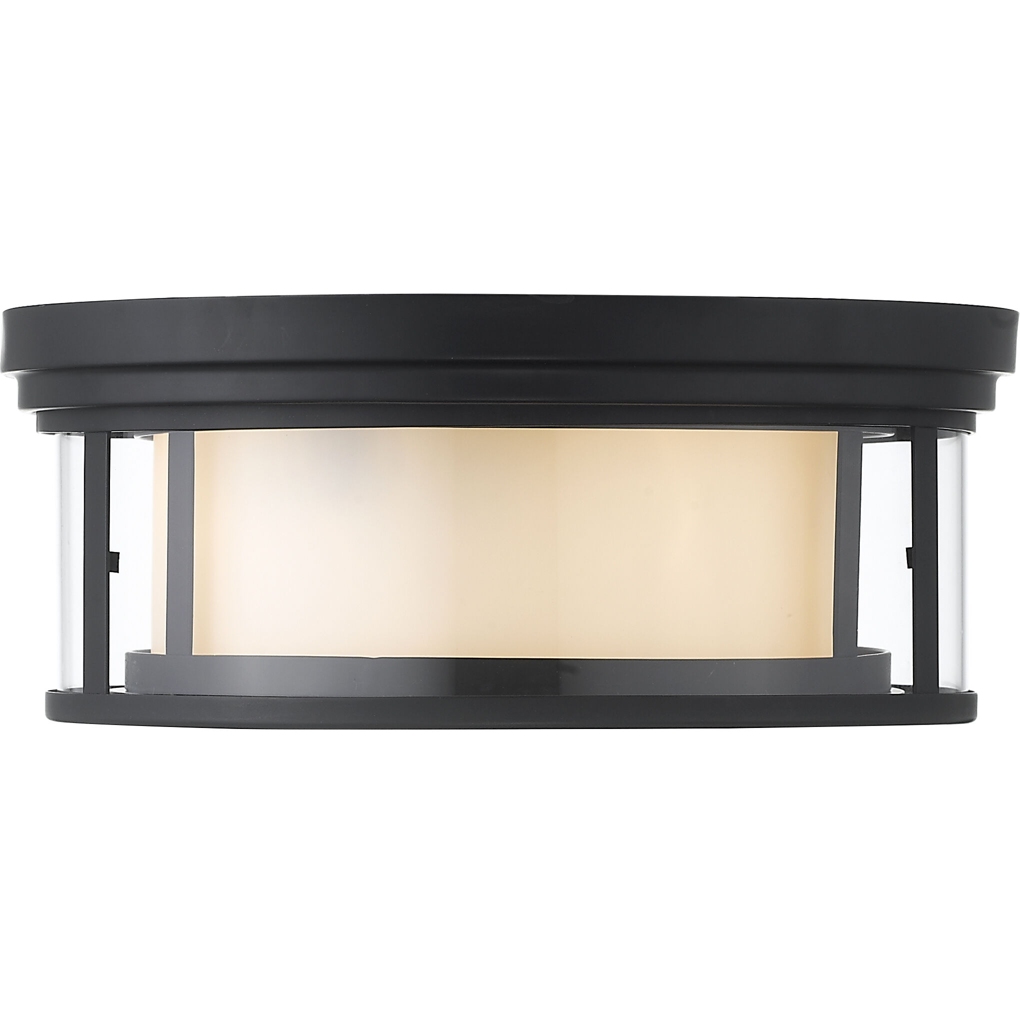 Willow 3 Light 16 inch Matte Black Flush Mount Ceiling Light