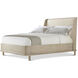 Repose Grey Oak US Queen Bed, Wooden, Upholstered