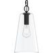 Jheni 1 Light 8 inch Matte Black Pendant Ceiling Light