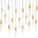 Greta LED 48 inch Brass Chandelier Ceiling Light