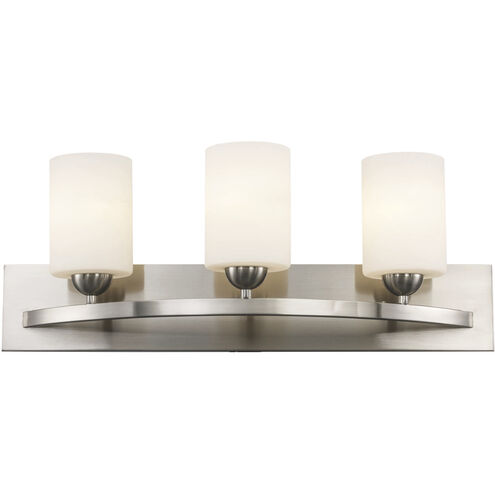 Moonlight 3 Light 24 inch Brushed Nickel Reversible Bath Vanity Bar Wall Light