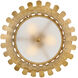 Reina 3 Light 20 inch Distressed Brass Semi-flush Mount Ceiling Light