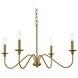 Rohan 4 Light 30 inch Satin Gold Chandelier Ceiling Light