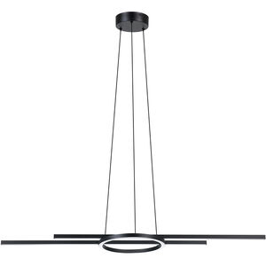 Zillerio LED 11.81 inch Black Pendant Ceiling Light