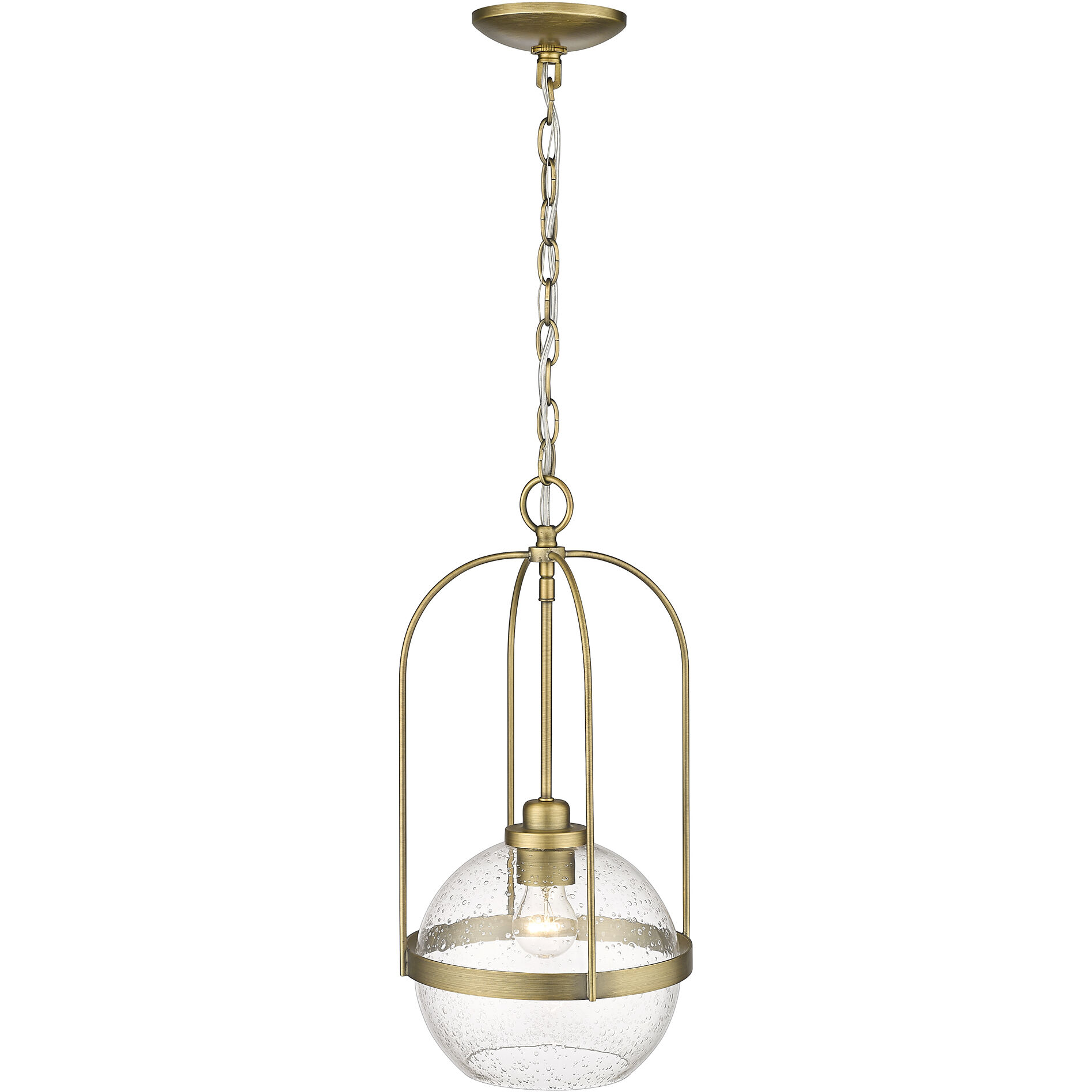 Devonshire 1 Light 10 inch Antique Brass Pendant Ceiling Light