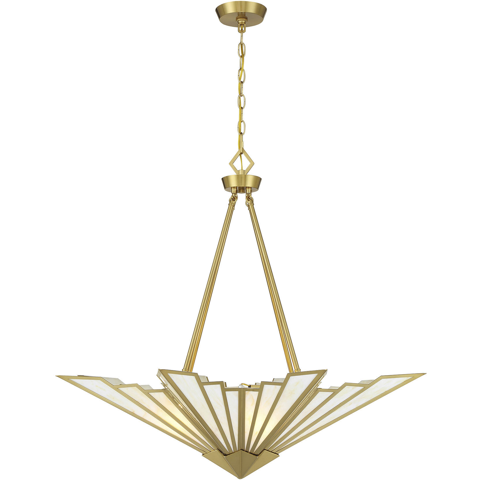 Rivage 4 Light 36 inch Warm Brass Pendant Ceiling Light