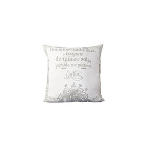 Montpellier 18 X 18 inch Cream and Charcoal Throw Pillow