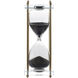 Modern Black and Clear and Brass Hourglass