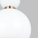 kate spade new york Londyn 1 Light 16 inch Burnished Brass with Milk White Glass Pendant Ceiling Light