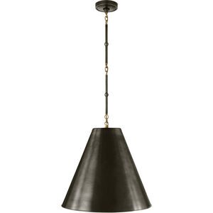 Thomas O'Brien Goodman 1 Light 18 inch Bronze with Antique Brass Hanging Shade Ceiling Light in Bronze and Hand-Rubbed Antique Brass, Medium