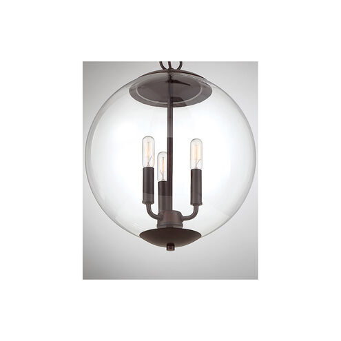 Modern 3 Light 13.75 inch Oil Rubbed Bronze Pendant Ceiling Light