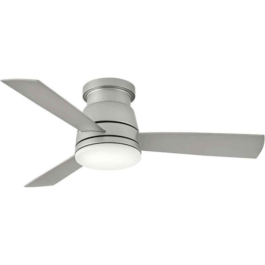 Trey 44 inch Brushed Nickel with Silver Blades Fan