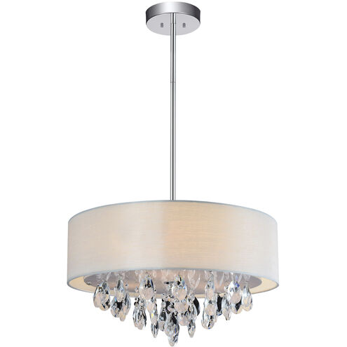 Dash 3 Light 14 inch Chrome Drum Shade Chandelier Ceiling Light