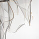 Rinkle LED 36.25 inch Brushed Gunmetal Multi-Light Pendant Ceiling Light in Brushed Champagne