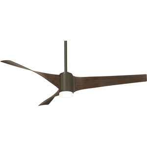 Triple 60 inch Oil Rubbed Bronze/Medium Maple with Medium Maple Blades Ceiling Fan