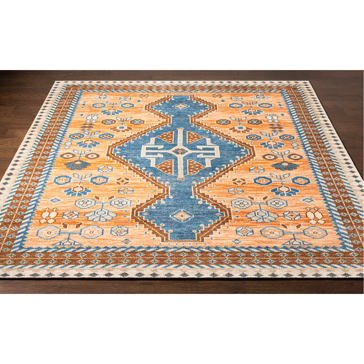 Milas 120 X 96 inch Brick Red Rug in 8 x 10, Rectangle