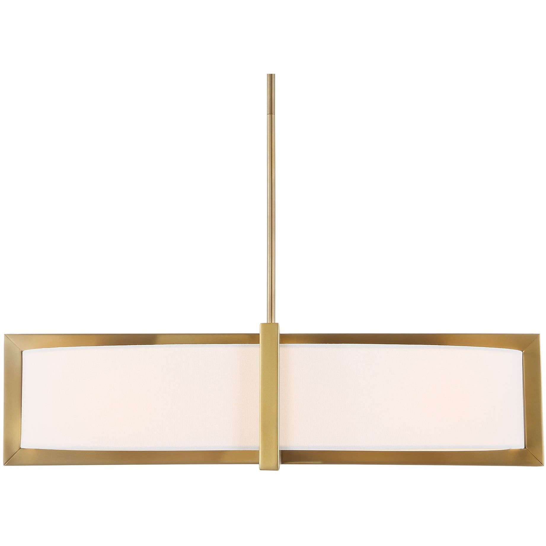 Cresson 4 Light 30 inch Matte Brushed Brass Pendant Ceiling Light