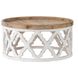Wooden 32.1 inch Weathered White Coffee Table