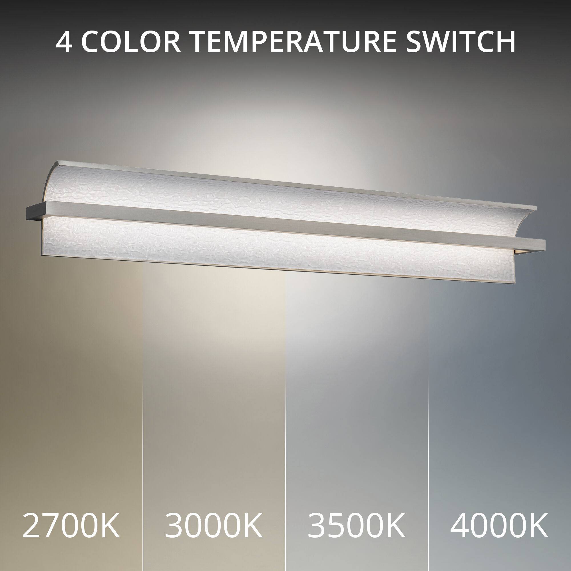 Shard LED 34 inch Brushed Nickel Bath Vanity & Wall Light in 4000K, dweLED