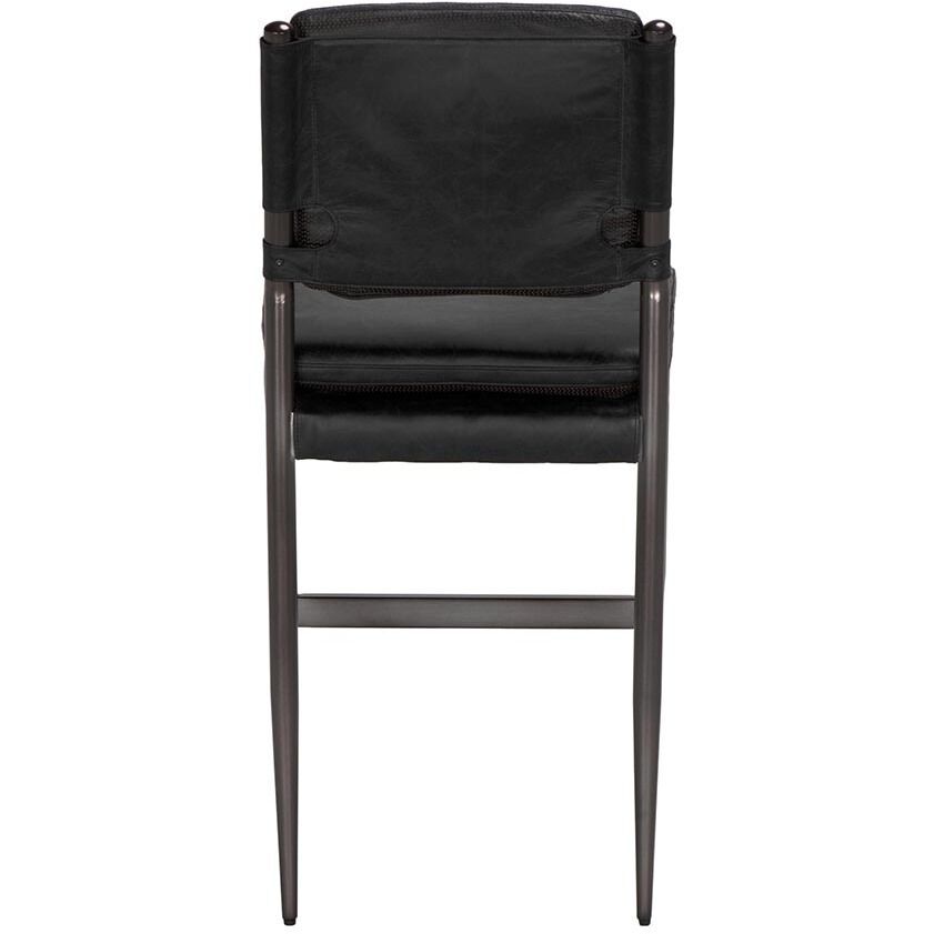 Astor 40.5 inch Steel Gray Powder Coat and Ebony Black Counter Chair