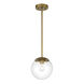 Auresa 1 Light 8 inch Soft Brass Mini Pendant Ceiling Light