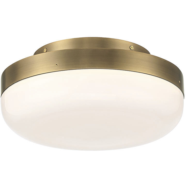 Harwel LED 12 inch Antique Brass Flush Mount Ceiling Light