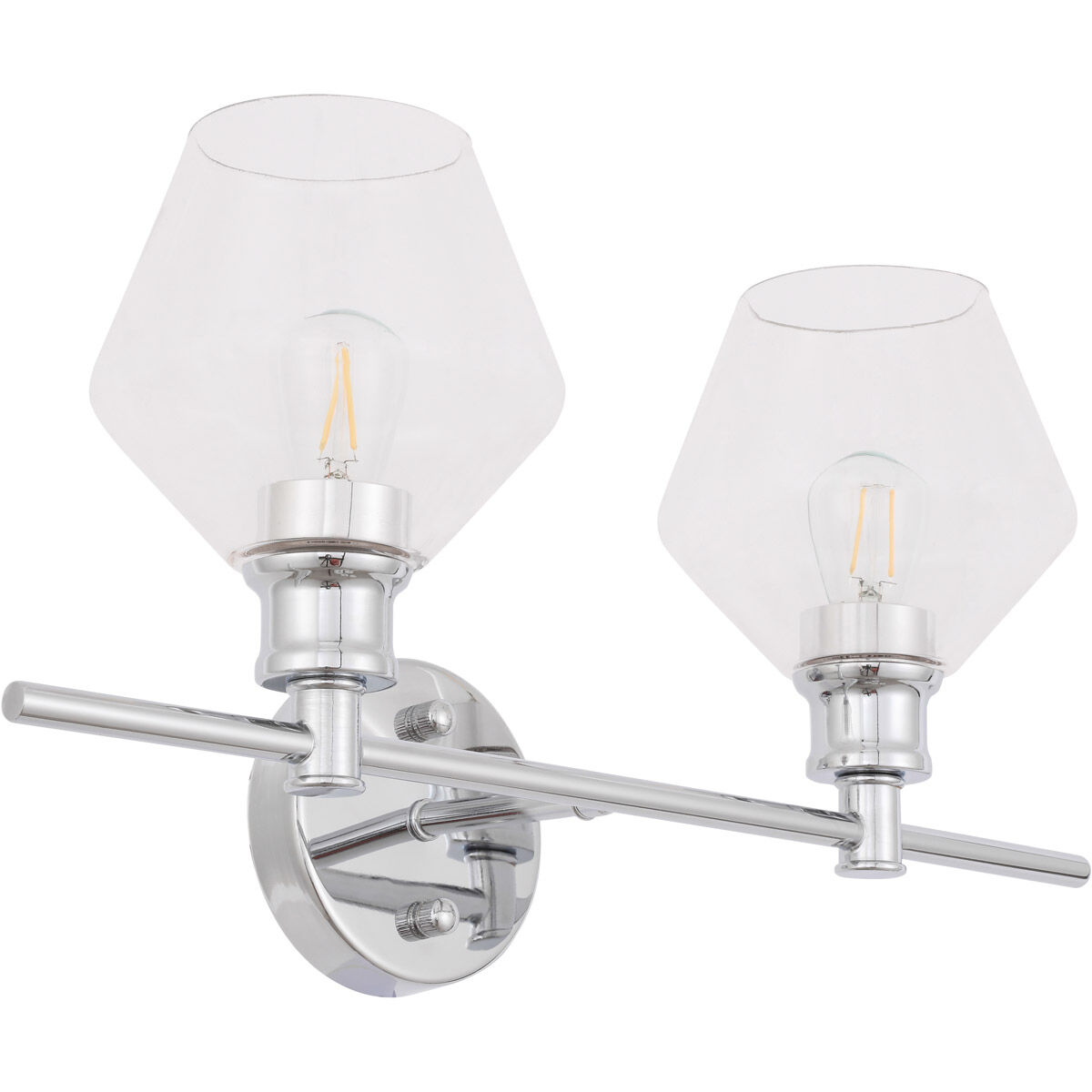 Gene 2 Light 19 inch Chrome Wall sconce Wall Light