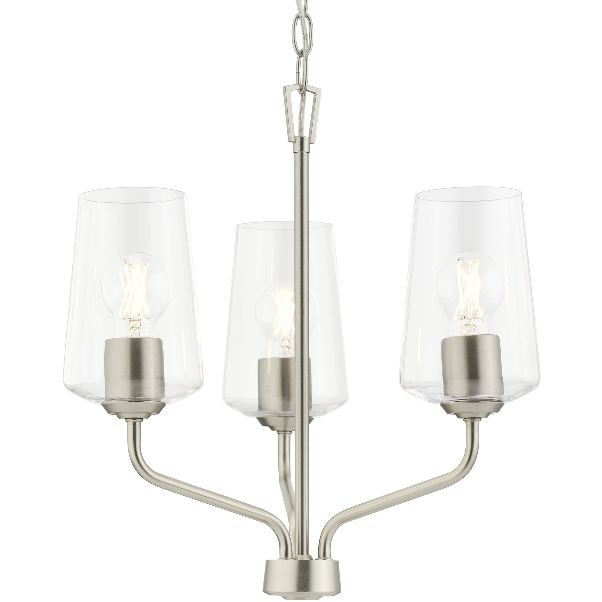 Celino 3 Light 18 inch Brushed Nickel Chandelier Ceiling Light