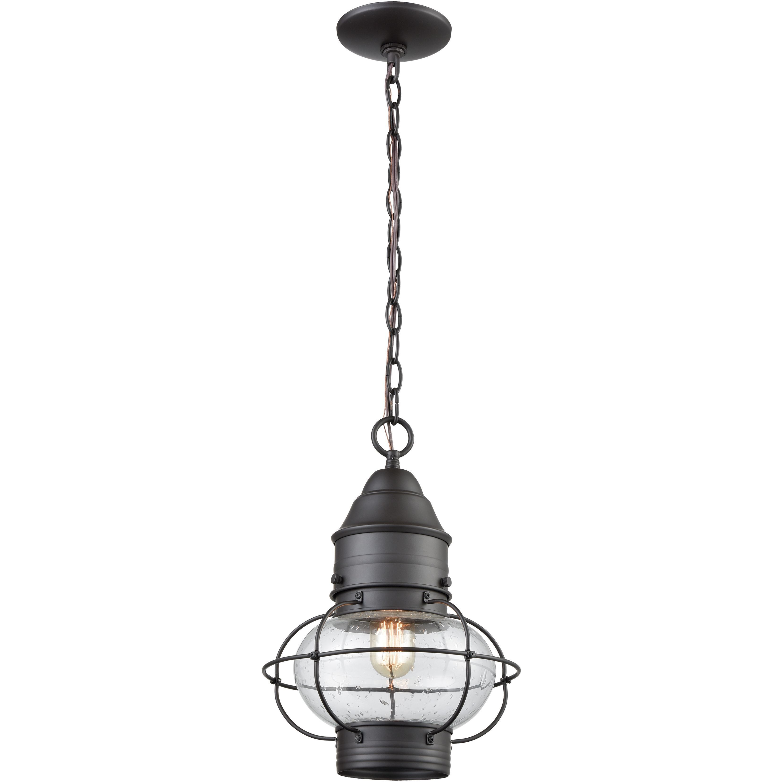 Onion 1 Light 10 inch Oil Rubbed Bronze Outdoor Pendant