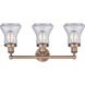 Bellmont 3 Light 24.5 inch Antique Copper Bath Vanity Light Wall Light in Clear