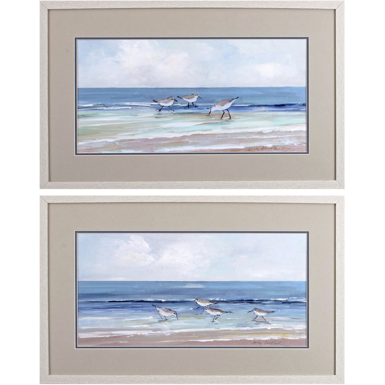 Waterside Blue and Brown Framed Art, Propac