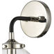 Boudreaux Sconce Wall Light in Matte Black with Polished Nickel
