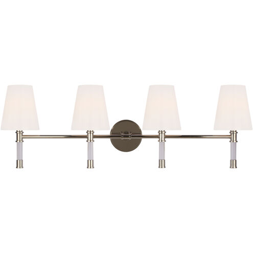 C&M by Chapman & Myers Hanover 4 Light 34.13 inch Polished Nickel Bath Vanity Wall Sconce Wall Light