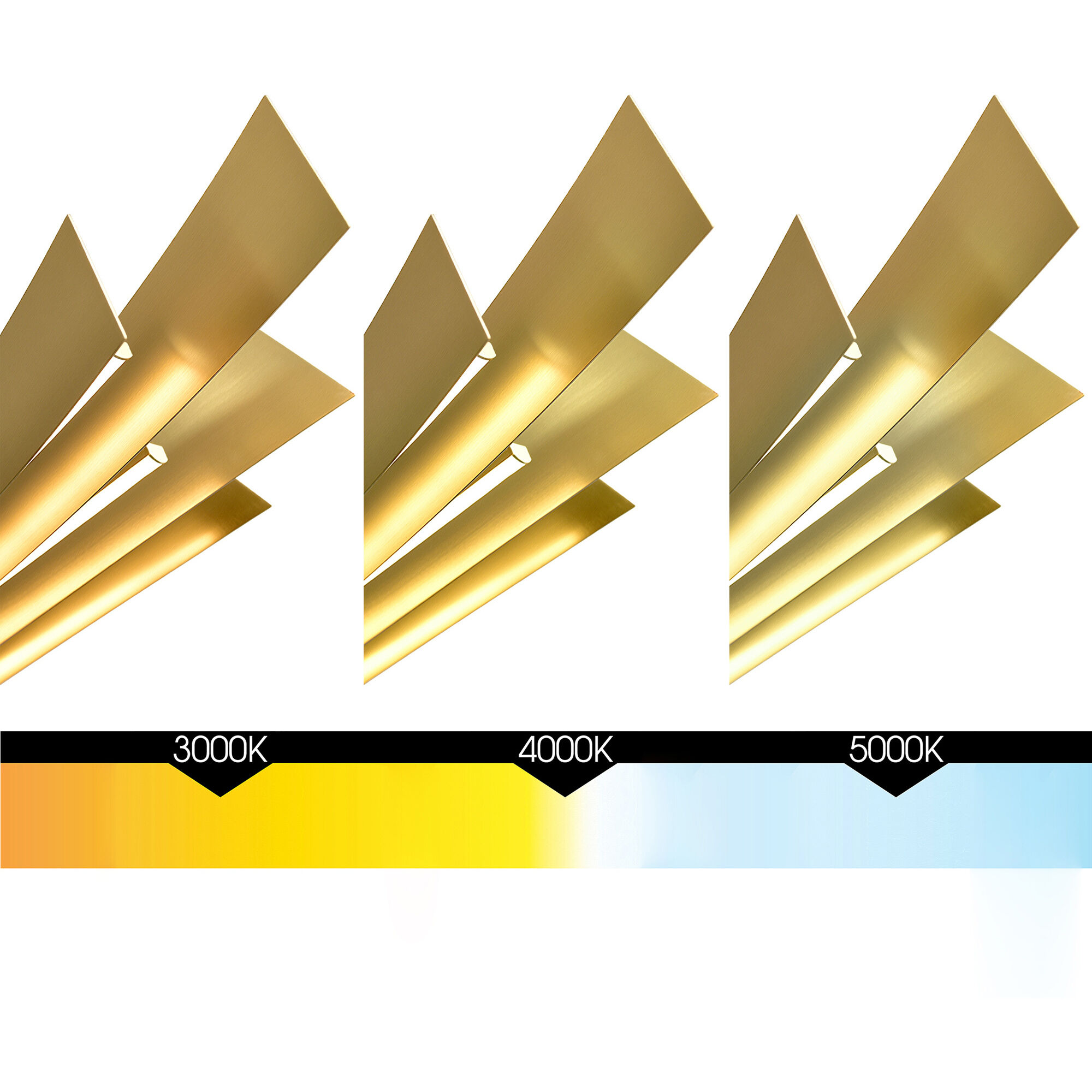 Solara LED 72 inch Brass Chandelier Ceiling Light