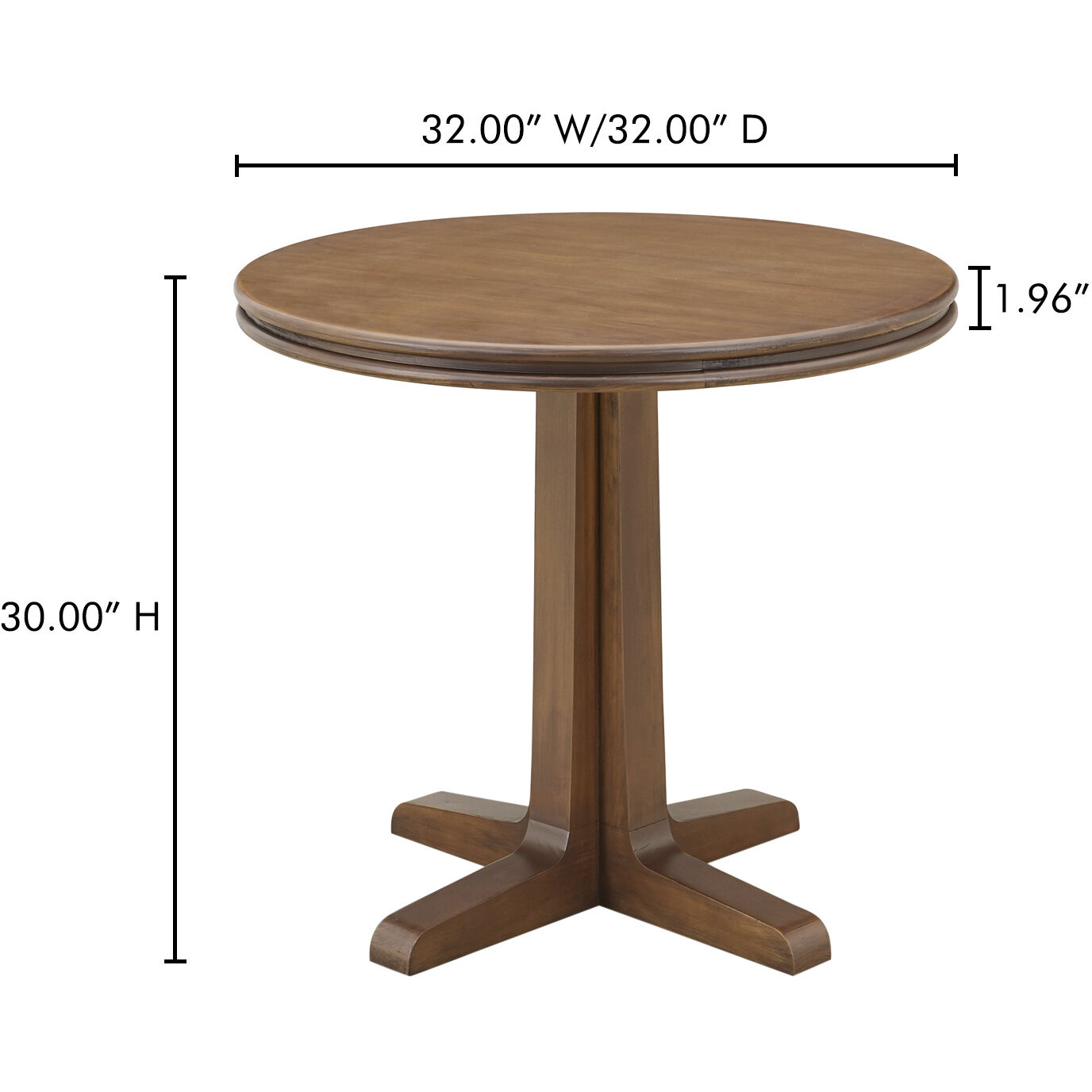 Charles 32 X 32 inch Brown Cafe Table