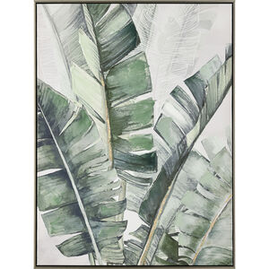 Musa Green with Off White and Champagne Gold Framed Wall Art, I