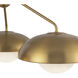 Alora Mood Rubio 3 Light 27.75 inch Aged Gold/Opal Matte Glass Chandelier Ceiling Light