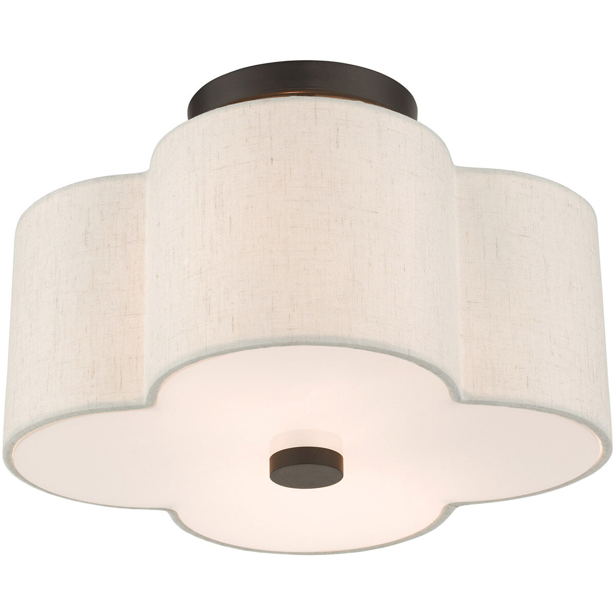 Solstice 2 Light 13 inch English Bronze Semi Flush Ceiling Light