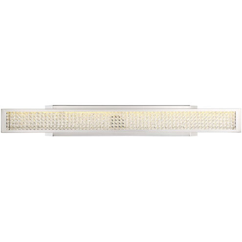Polar LED 36 inch Chrome with Crushed Crystal Wall Sconce Wall Light
