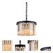 Sydney 3 Light 16 inch Matte Black Pendant Ceiling Light in Golden Teak, Urban Classic