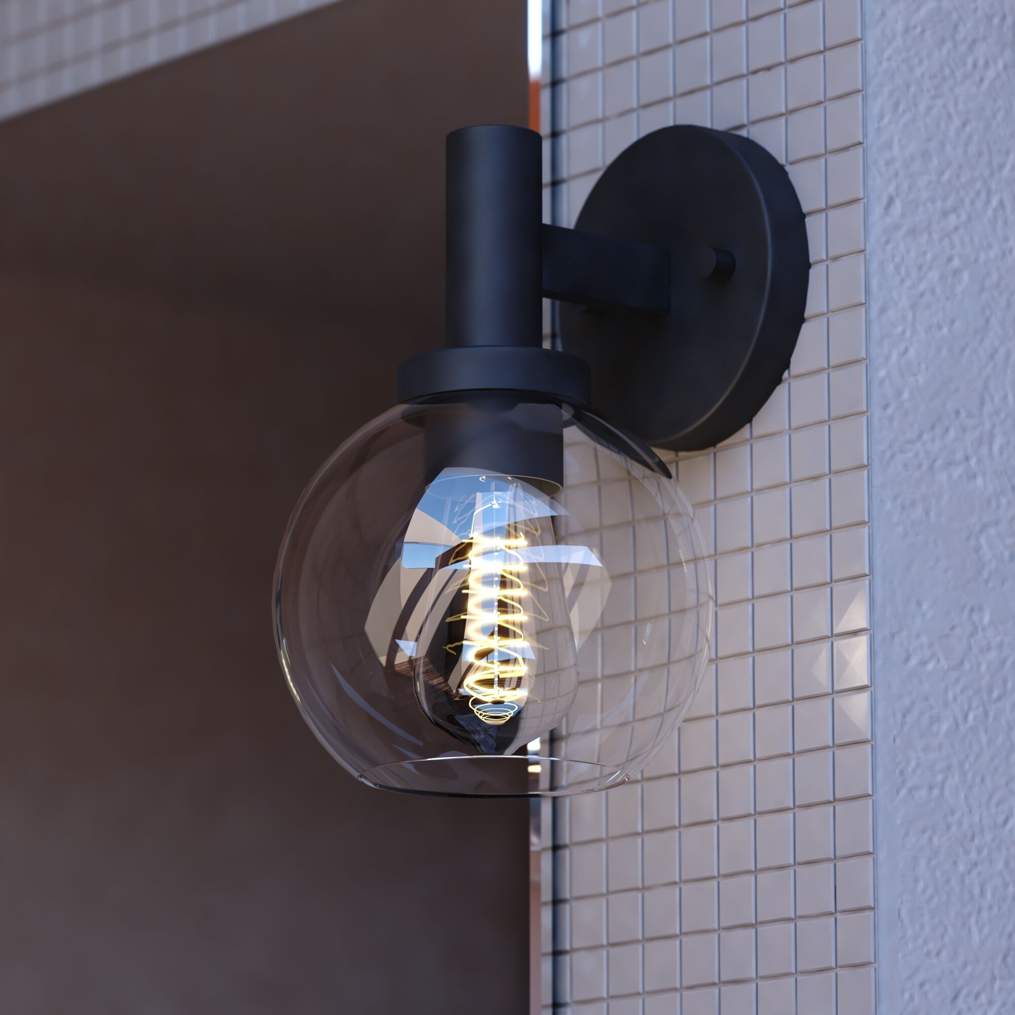 Marshall LED 7.5 inch Matte Black Bathroom Light Wall Light