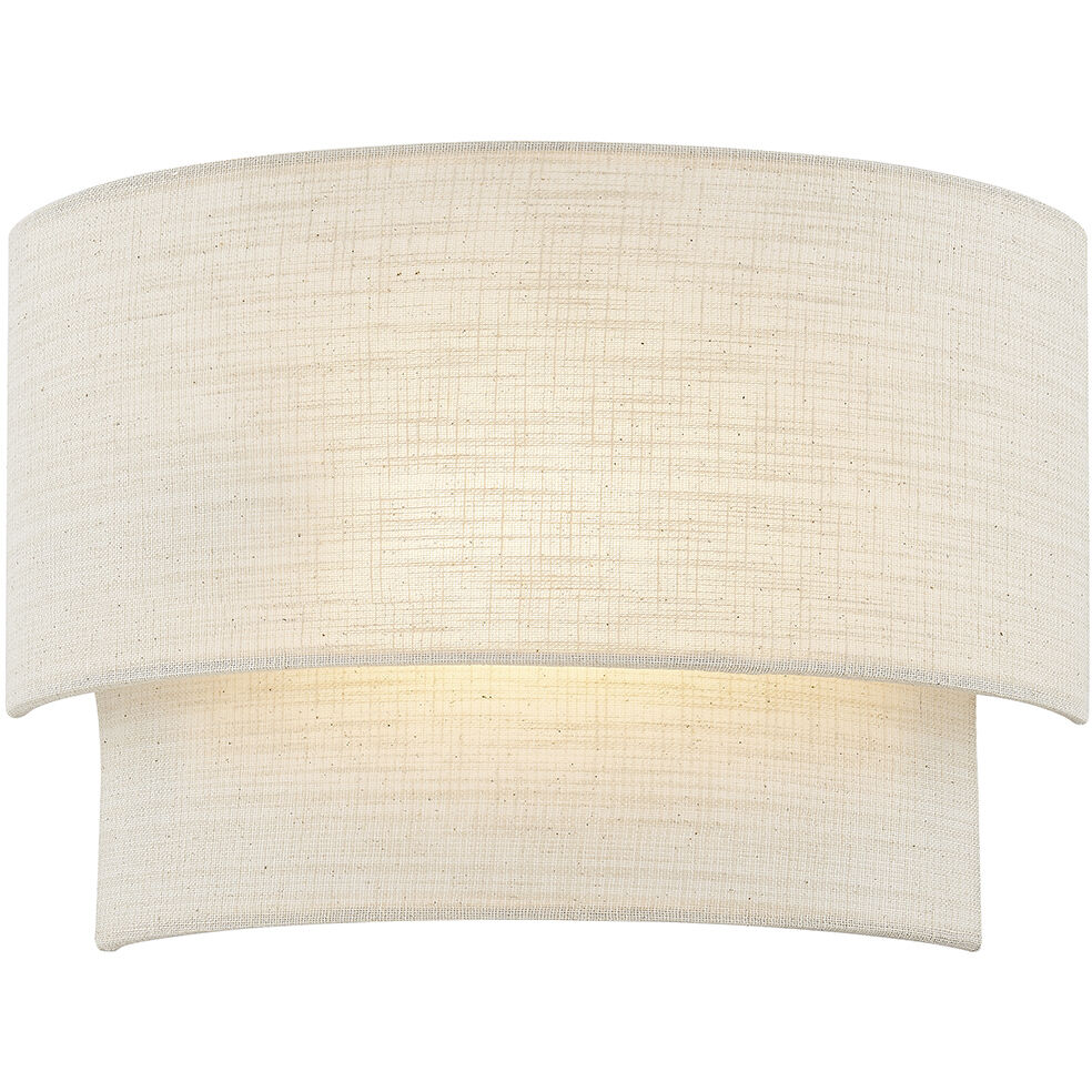 Textile Collection 1 Light 14 inch Cream and White ADA Wall Sconce Wall Light