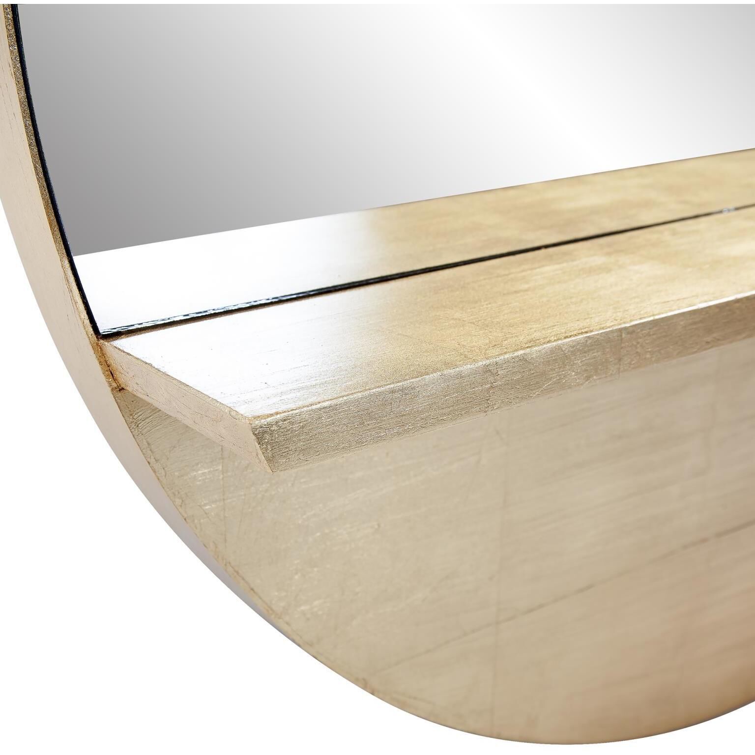 Emilie 35.5 X 35.5 inch Gold Leaf Mirror with Shelf