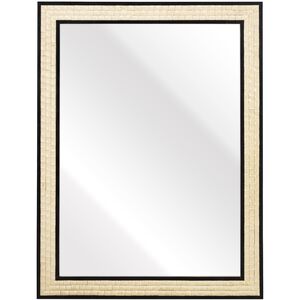 Sana 40 X 30 inch White with Black Wall Mirror