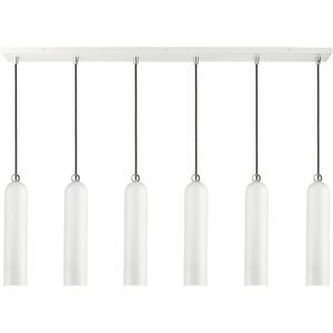 Ardmore 6 Light 44 inch Shiny White Finish Linear Pendant Ceiling Light