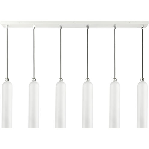 Ardmore 6 Light 44 inch Shiny White Finish Linear Pendant Ceiling Light